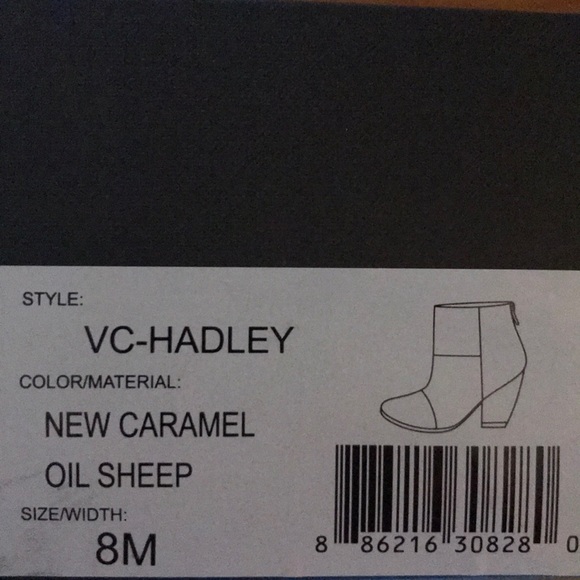 Vince Camuto Hadley Caramel Leather Heeled Bootie - Picture 6 of 6